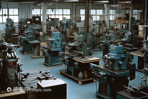 機械車間的大型設備圖片
